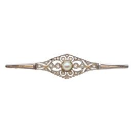 68 - BROCHE ALFILER CON DIAMANTES AÑOS 30