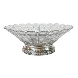 19  -  CENTRO DE CRISTAL Y PLATA DE MEDIADOS DEL SIGLO XX