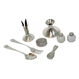 970  -  LOTE VARIADO EN PLATA DE MEDIADOS DE SIGLO XX