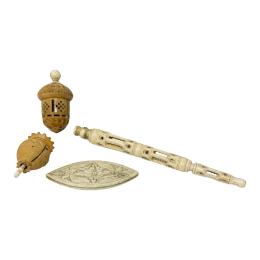 989  -  CONJUNTO DE PIEZAS PARA COSTURA DEL S.XIX
