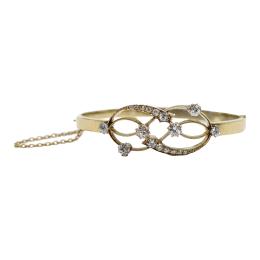 174  -  PULSERA ESCLAVA CON DIAMANTES DE PPS. DEL S.XX