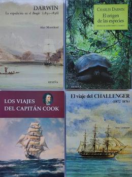 226  -  CUATRO LIBROS SOBRE VIAJES Y EXPLORACIONES CIENTÍFICOS.   