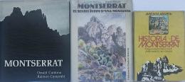 305  -  TRES LIBROS SOBRE MONTSERRAT (INCLUYE DIBUJO ORIGINAL).   