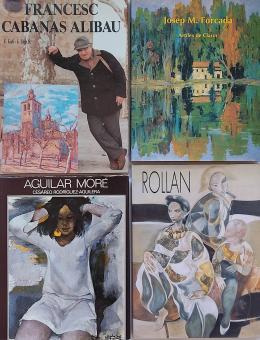 324  -  CUATRO LIBROS SOBRE ARTISTAS CATALANES CONTEMPORÁNEOS.   