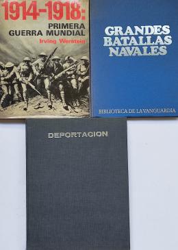352  -  TRES LIBROS SOBRE HISTORIA BÉLICA.   