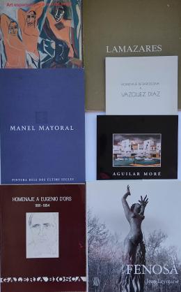 374  -  LOTE DE 7 LIBROS Y CATÁLOGOS DE PINTURA Y ESCULTURA.