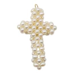 146 - CRUZ COLGANTE DE PERLAS, AÑOS 80