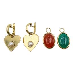 162  -  PENDIENTES MEDIA CRIOLLA CON COLGANTES