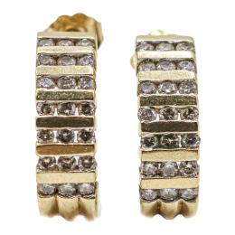 186 - PENDIENTES MEDIA CRIOLLA CON BRILLANTES