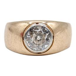 208  -  SORTIJA CON DIAMANTE DE MEDIADOS DEL S.XX