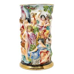 574 - JARRÓN CAPODIMONTE MEDIADOS S.XX
