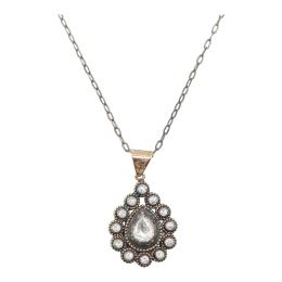 116  -  COLGANTE HOLANDÉS CON ROSETÓN DE DIAMANTES