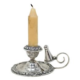 626  -  CANDELERO EN PLATA DE MEDIADOS DEL S.XX