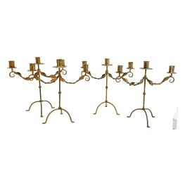 741  -  CUATRO CANDELABROS DEL ÚLITMO TERCIO DEL S.XX