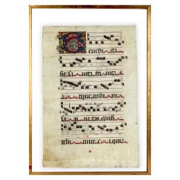 298  -  HOJA DE CANTORAL DEL S.XVII
