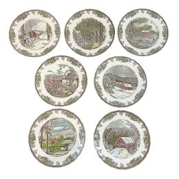 606 - SIETE PLATOS DE LA MANUFACTURA JOHNSON BROS
