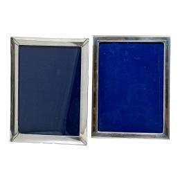 772  -  DOS PORTA FOTOS DE PLATA DEL ÚLTIMO TERCIO DE S. XX