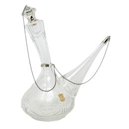 70 - PORRÓN DE CRISTAL Y PLATA DEL ÚLTIMO TERCIO DE S. XX