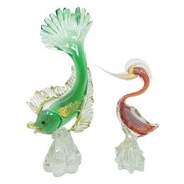431 - FIGURAS DE CRISTAL SOPLADO DE MURANO DE LOS AÑOS 60