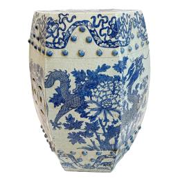 464 - TABURETE DE PORCELANA CHINA DE MEDIADOS DE S. XX