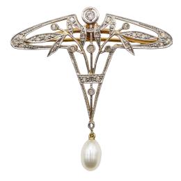 87  -  BROCHE COLGANTE ART NOUVEAU, DE PPS. DEL S.XX