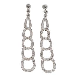 149  -  PENDIENTES CON DIAMANTES ART DECÓ, AÑOS 30