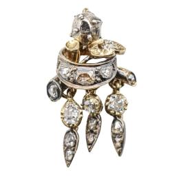105  -  COLGANTE CON DIAMANTES DEL S.XIX