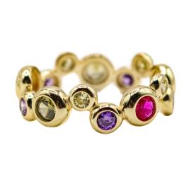 26  -  ANILLO DE PLATA CON CIRCONITAS