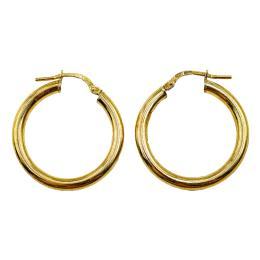 79  -  PENDIENTES ARGOLLAS DE PLATA SOBREDORADA 
