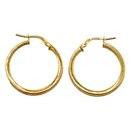 78  -  PENDIENTES ARGOLLAS DE PLATA SOBREDORADA 