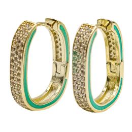 75  -  PENDIENTES ARGOLLAS CON CIRCONITAS