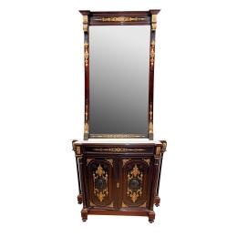 309 - MUEBLE ENTREDOS ALFONSINO CON ESPEJO CIRCA 1880 