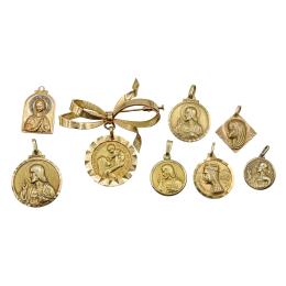 101  -  COLECCIÓN DE MEDALLAS DEVOCIONALES DE MEDIADOS S.XX