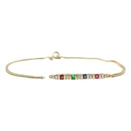 169  -  PULSERA CON BRILLANTES, ESMERALDA, ZAFIRO Y RUBÍES