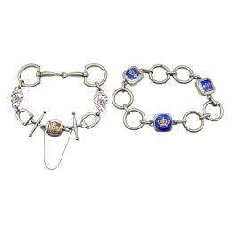 151 - DOS PULSERAS CON ESMALTES MEDIADOS S.XX
