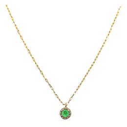 69  -  GARGANTILLA CON ROSETÓN DE BRILLANTES Y ESMERALDA