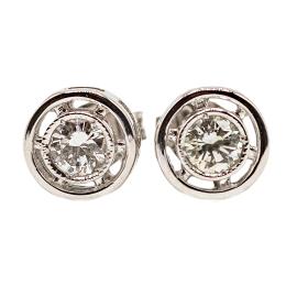 102  -  PENDIENTES SOLITARIO CON BRILLANTES