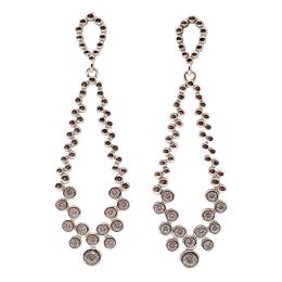 93  -  PENDIENTES LARGOS DE PLATA CON CIRCONITAS