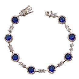 111  -  PULSERA DE PLATA CON CIRCONITAS