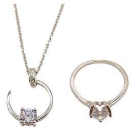 52  -  COLGANTE Y ANILLO CON CIRCONITAS