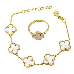 38  -  ANILLO Y PULSERA CON NÁCAR