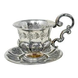 818  -  TACITA DE PLATA DE FINALES DE SIGLO XIX