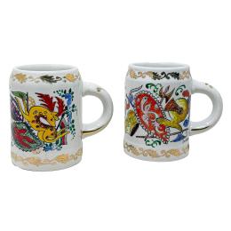 522 - PAREJA DE JARRAS DE CERÁMICA ESMALTADA CIRERA
