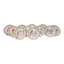 486 - CONJUNTO DE PLATOS EN LOZA SARREGUEMINES DE FINALES S.XIXX