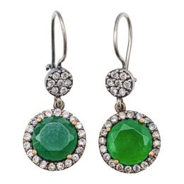 182 - PENDIENTES LARGOS CON CIRCONITAS 