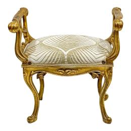 312 - BANQUETA ART NOUVEAU FRANCESA CIRCA 1900