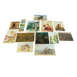 392 - LOTE DE ACUARELAS Y OLEOS VARIOS