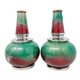 523 - PAREJA DE JARRONES ART DECO