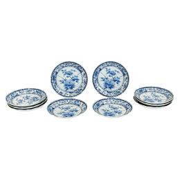 435 - CONJUNTO DE DIEZ PLATOS POSTRE EN PROCELANA ORIENTAL