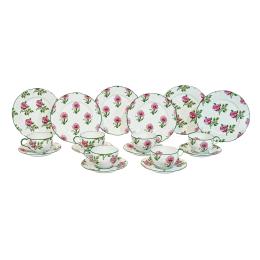 539 - SERVICIO DE MERIENDA EN PORCELANA DE LIMOGES 